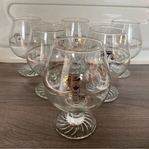 Petro Canada Calgary Olympic Gold Rimmed Glass Set